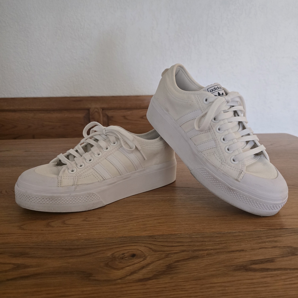Adidas Women's White Sneakers- Size 9